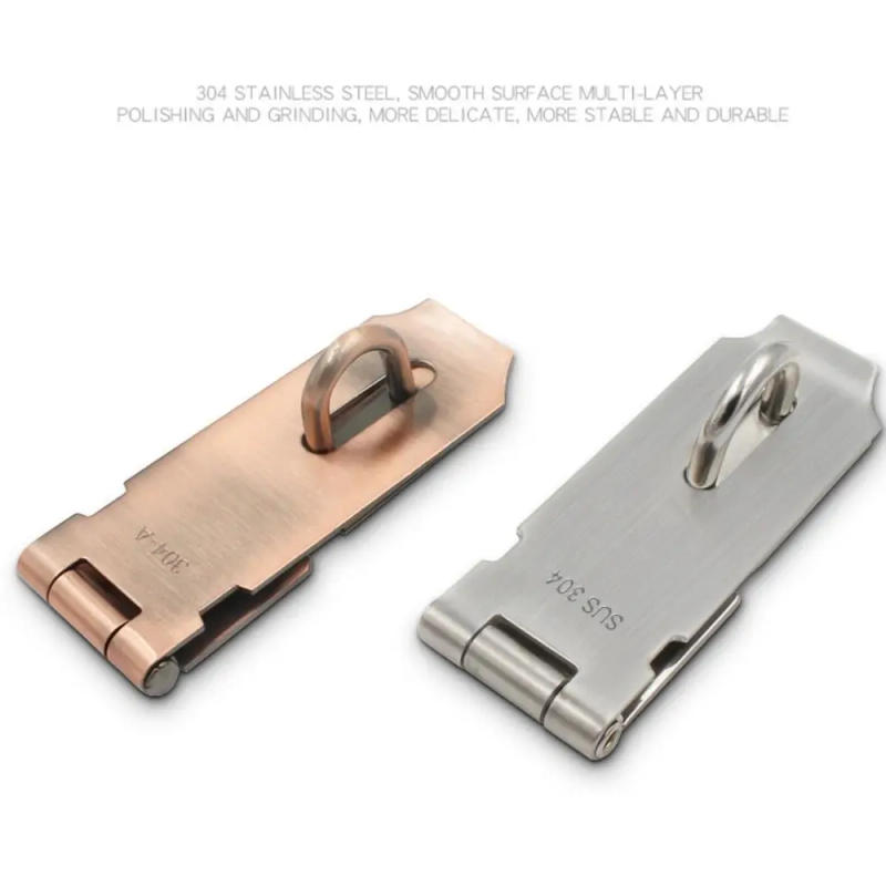 Description Picture 5 of itemPadlock Hasp Door Clasp Lock 90 Degree Right Angle Shed Gate Latch Household Burglar-proof Bolt Door Buckle with Mounting Screws