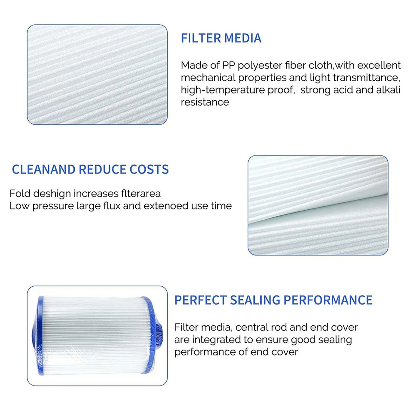 Description Picture 6 of itemReplacement Spa Filter For PWW50 6CH-940 Superior Spas Dldfldl Lement Filters Paper Filter Swimming Cleaning Supplies