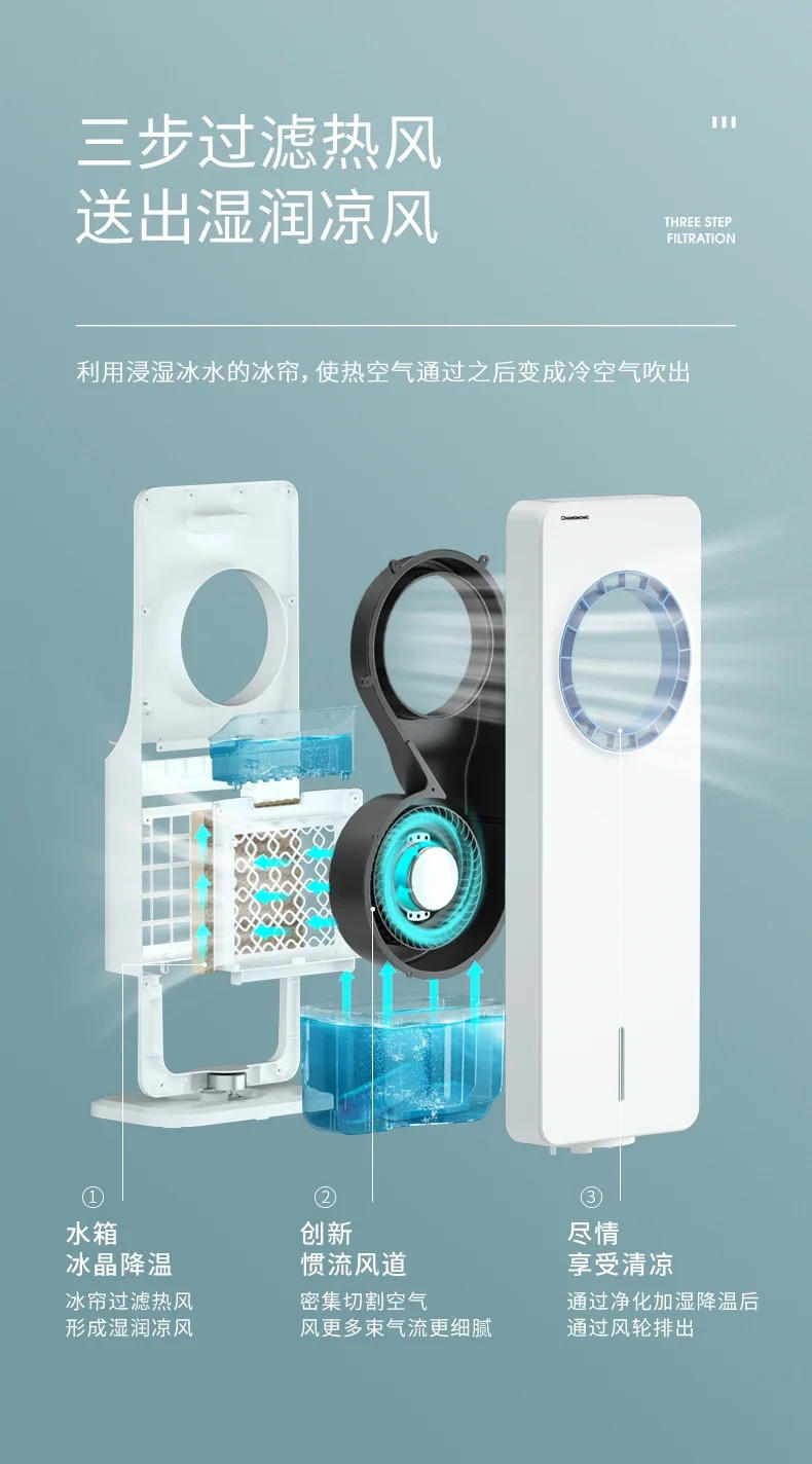 Description Picture 6 of itemConditioning Bedroom Home Cooler Cold Conditioner 220v Room Household Small Fan Desktop Floor Air Conditioners 220v