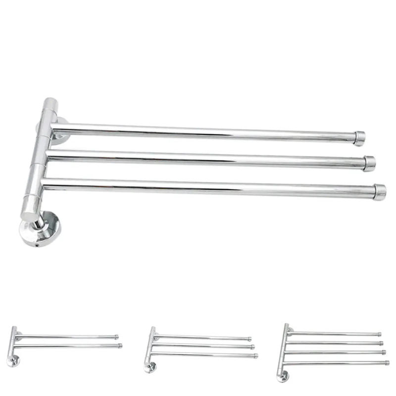 Description Picture 4 of itemStainless Steel Wall Mount Swing Out Towel Bar 2/3/4 Bars Folding Arm Swivel Hanger Towel Rack Holder Organizer