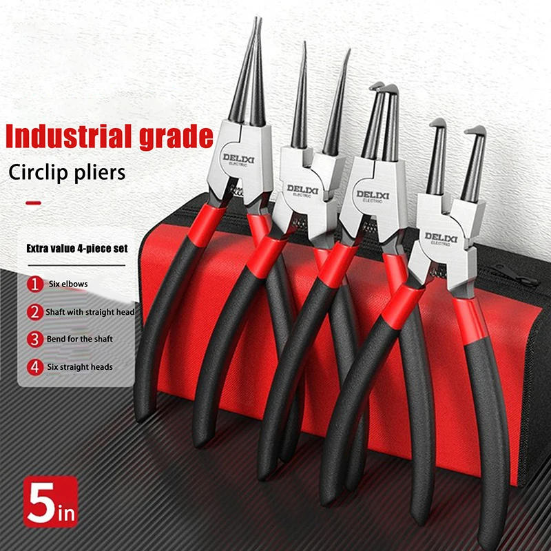 Description Picture 2 of itemCirclip Pliers Needle Nose Pliers Retaining Ring Pliers For Removing Installing Puller Locking Rings Shafts