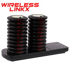 Wireless Restaurant Pager System Dual Charging Base Wireless Calling System Coaster For Food Truck Church Clinic Coffee Shop