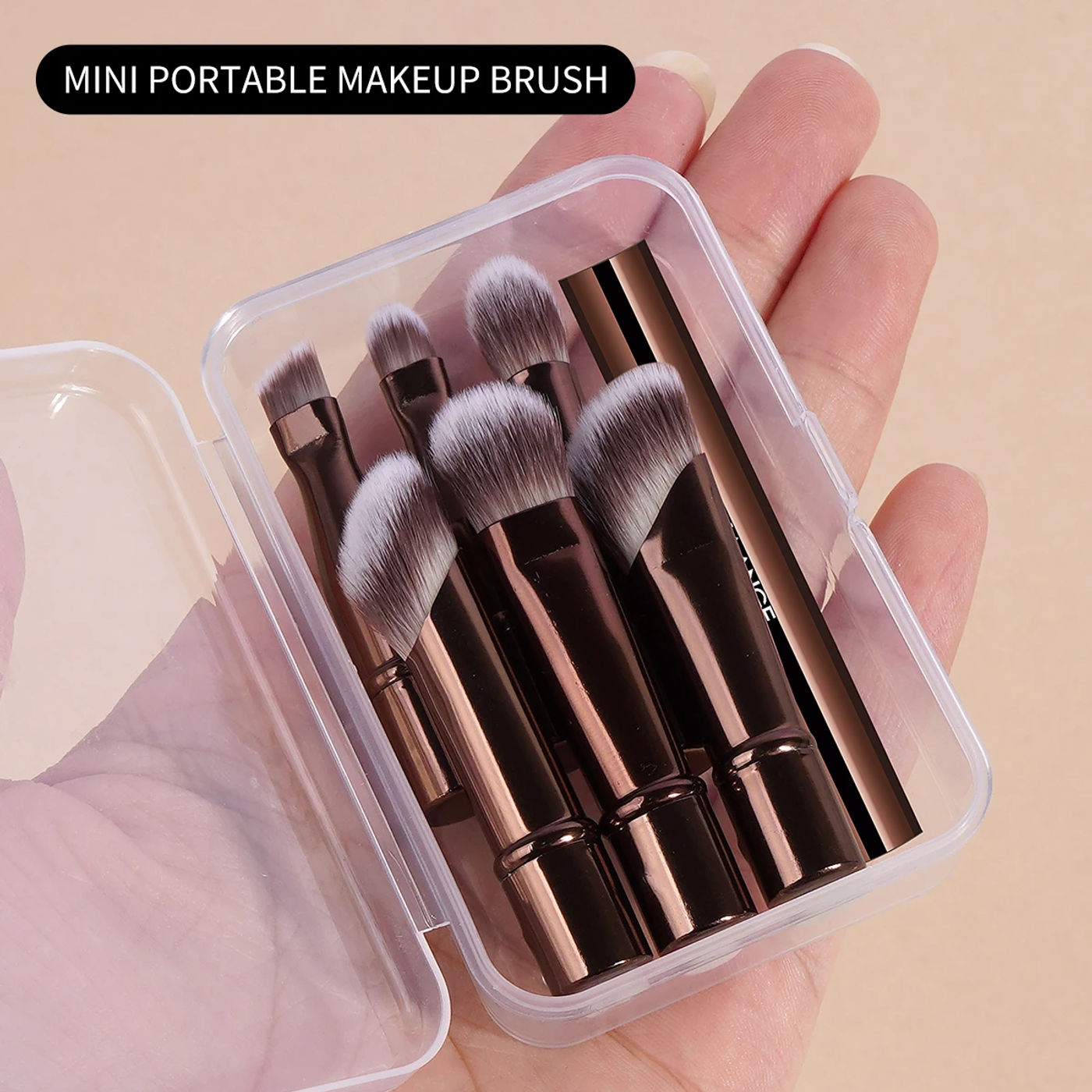 Description Picture 6 of itemMAANGE Double Ended Makeup Brush Set Detachable Travel Contour Concealer Brush Set Eyeshadow Brush Face Cosmetic Tools with Box