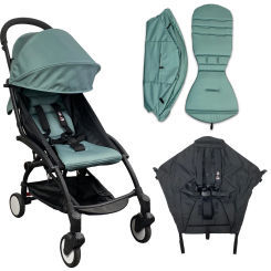 3pcs/set 175 Canopy Cover Seat Cushion For BBzen yoyo2 Sunshade Cover Seat Mattress With Back Zipper Pocket Stroller Accessories