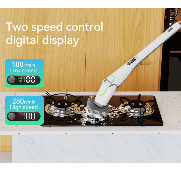 Description Picture 5 of itemHigh Quality Control spin scrubber spin scrubber bathroom cleaning brush spin scrubber