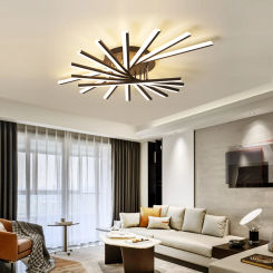 Simple Modern LED Chandeliers Gold Black Creative Nordic Ceiling Chandelier for Living Room Dining Room Home Lighting Decor Lamp