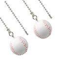 2 Pcs Baseball Extension Zipper Ceiling Fan Pull Chains for Fans and Lights Extender