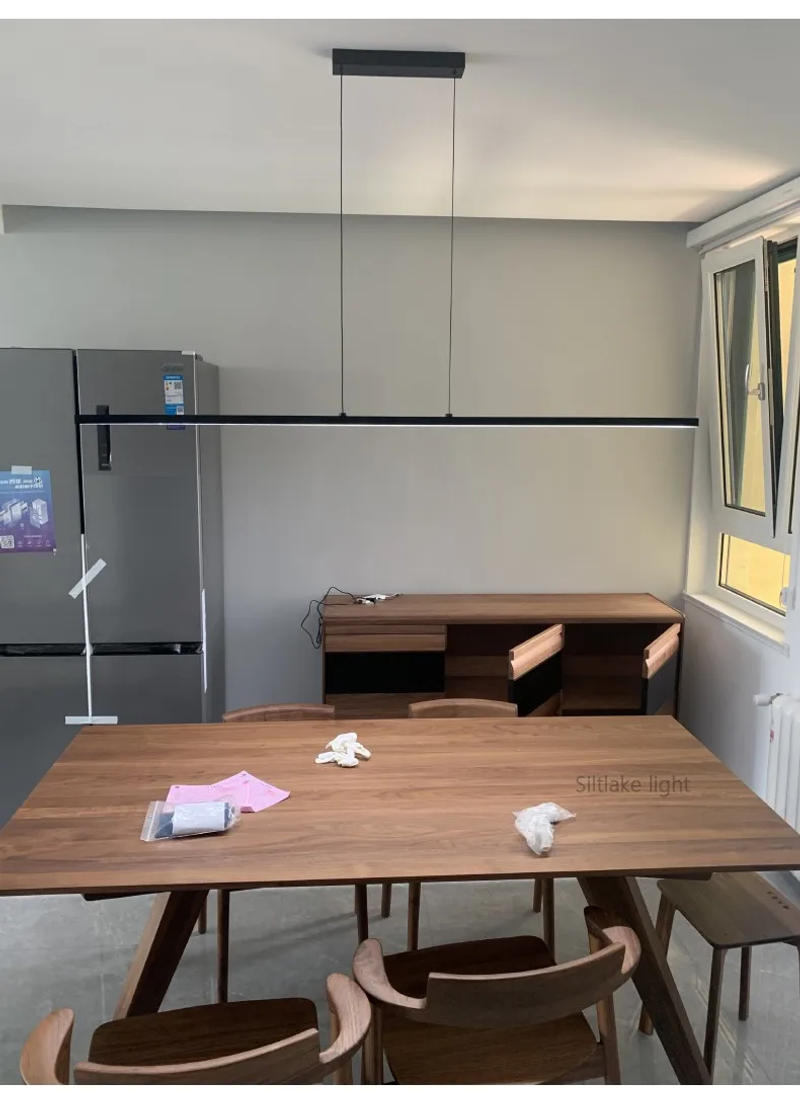 Description Picture 6 of itemLED restaurant chandelier modern simple kitchen pendant lights bar desk dining table lamp bar island dining room chandelier