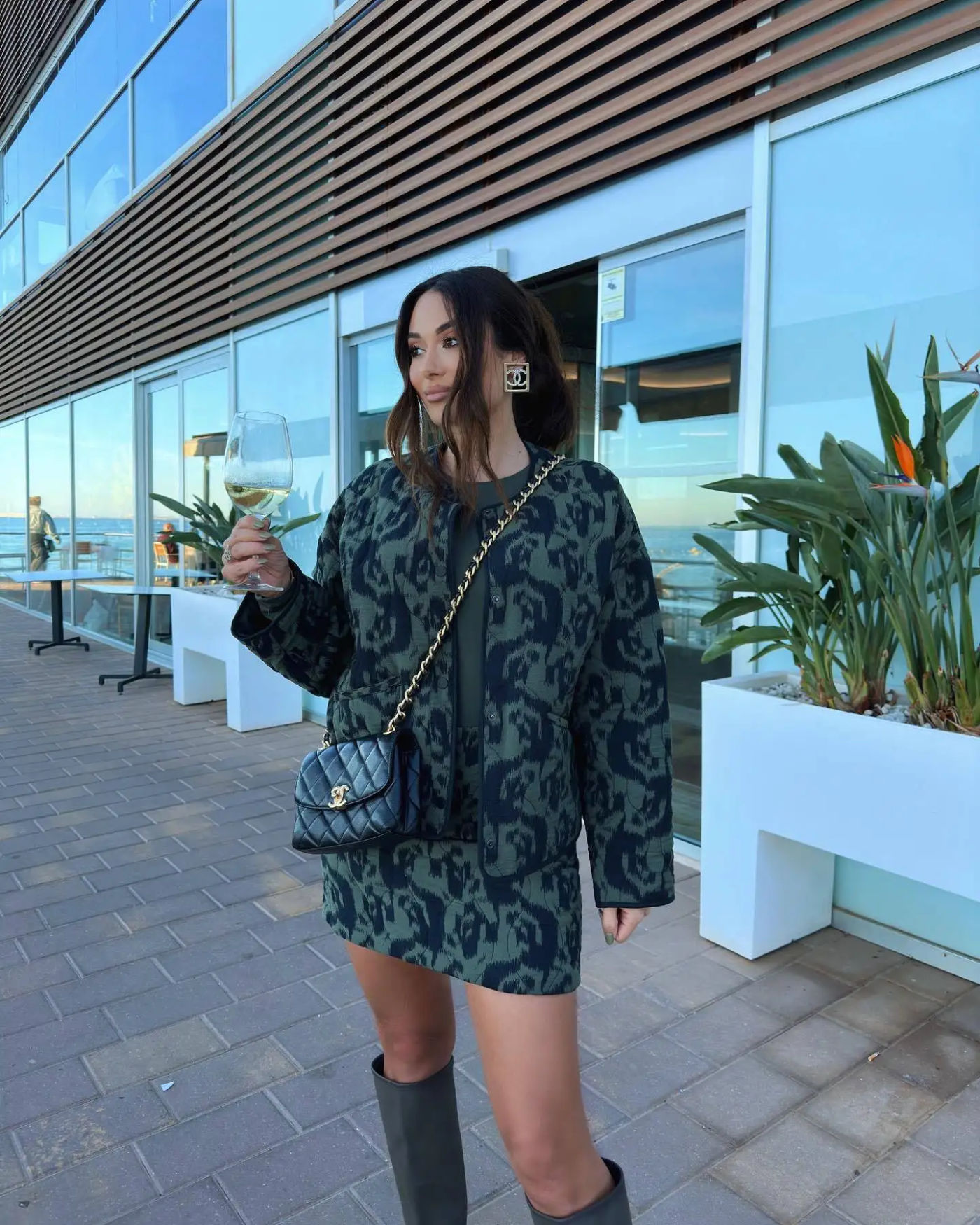 Description Picture 6 of itemWoman Animal Print Quilted Jacket  retro national  Pocket Warm Ladies Fashion Outfit 2024 Autumn Winter Girls Chic Clothes