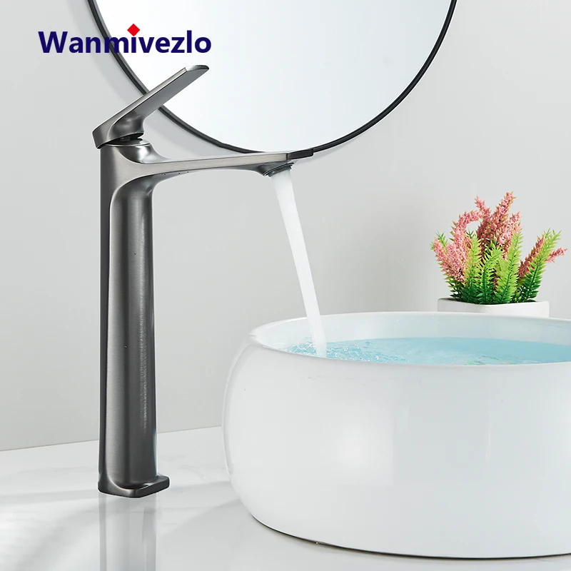 Description Picture 2 of itemWanmivezlo Modern Bathroom Sink Faucet Single Handle Deck Mounted Wash Basin Water Tap Hot And Cold Mixer