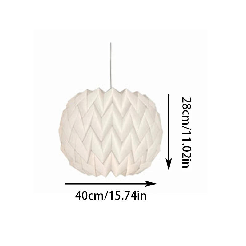 Description Picture 5 of item1PC Creative Origami Ceiling Lamp Shade Living Room Restaurant Cafe Hanging Lamp Cover Nordic Style Lampshade Bedroom Decoration