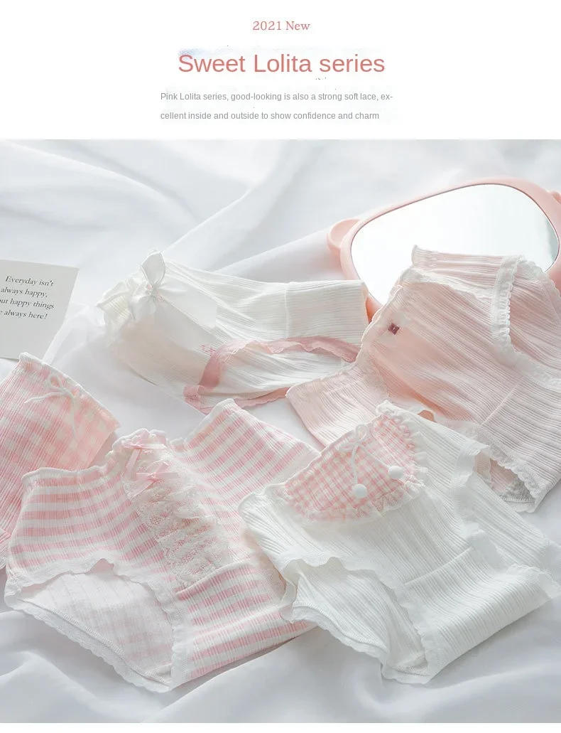 Description Picture 4 of itemSexy Lace Panties Women's Cotton Underwear Fashion Lovely Girl's Briefs Mid Waist Seamless Comfort Underpants Female Lingerie