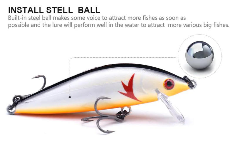 Description Picture 5 of itemVTAVTA Sinking Minnow Jerkbait Wobbler 7cm 10g Trout Saltwater Artificial Hard Bait Swimbait Carp Pesca Pike Fishing Lure Tackle
