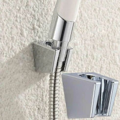 1pc Adjustable Bathroom Shower Holder Head Chrome Wall Mount Bracket Silver Handheld Bracket Bathroom Accessories