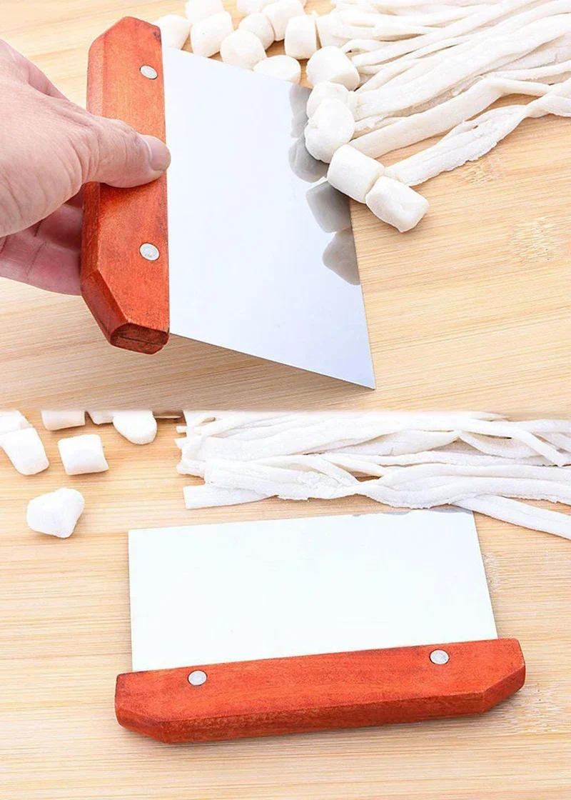 Description Picture 4 of itemDough Cutting Knife Stainless Steel Scraper Non-Stick Scraper Rice Roll Scraper Dough Cutting Cake Steamed Bun Hand Rolling Doug