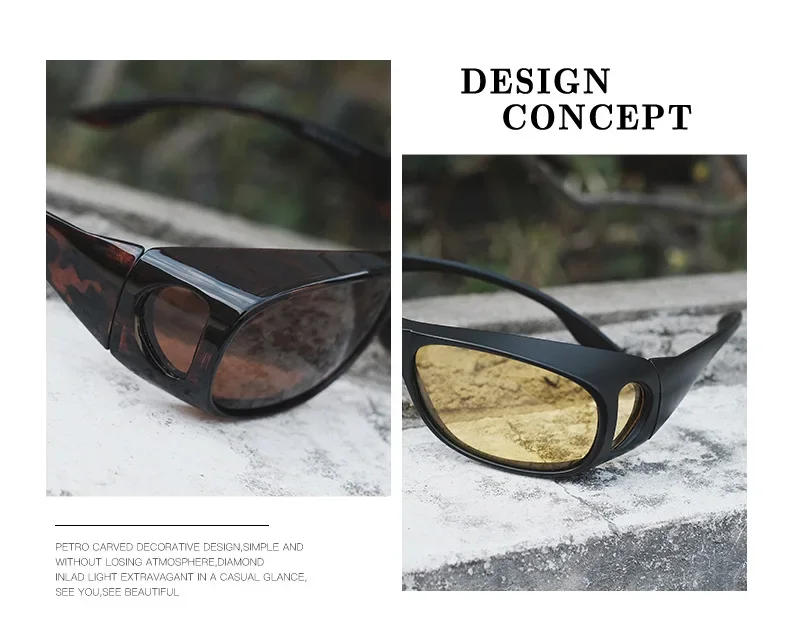 Description Picture 3 of itemNew Polarized Sunglasses Fit Over Eye Glasses Driving Wrap Shield Goggles Fishing Glasses Sports Sunglasses Night Vision Glasses