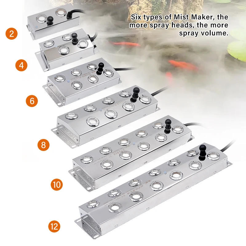 Description Picture 2 of item2/4/6/8/10/12 Head Ultrasonic Mist Maker Fogger for Air Humidifier Hydroponics Nebulizer Ultrasonic Atomizer Plate DC 45V