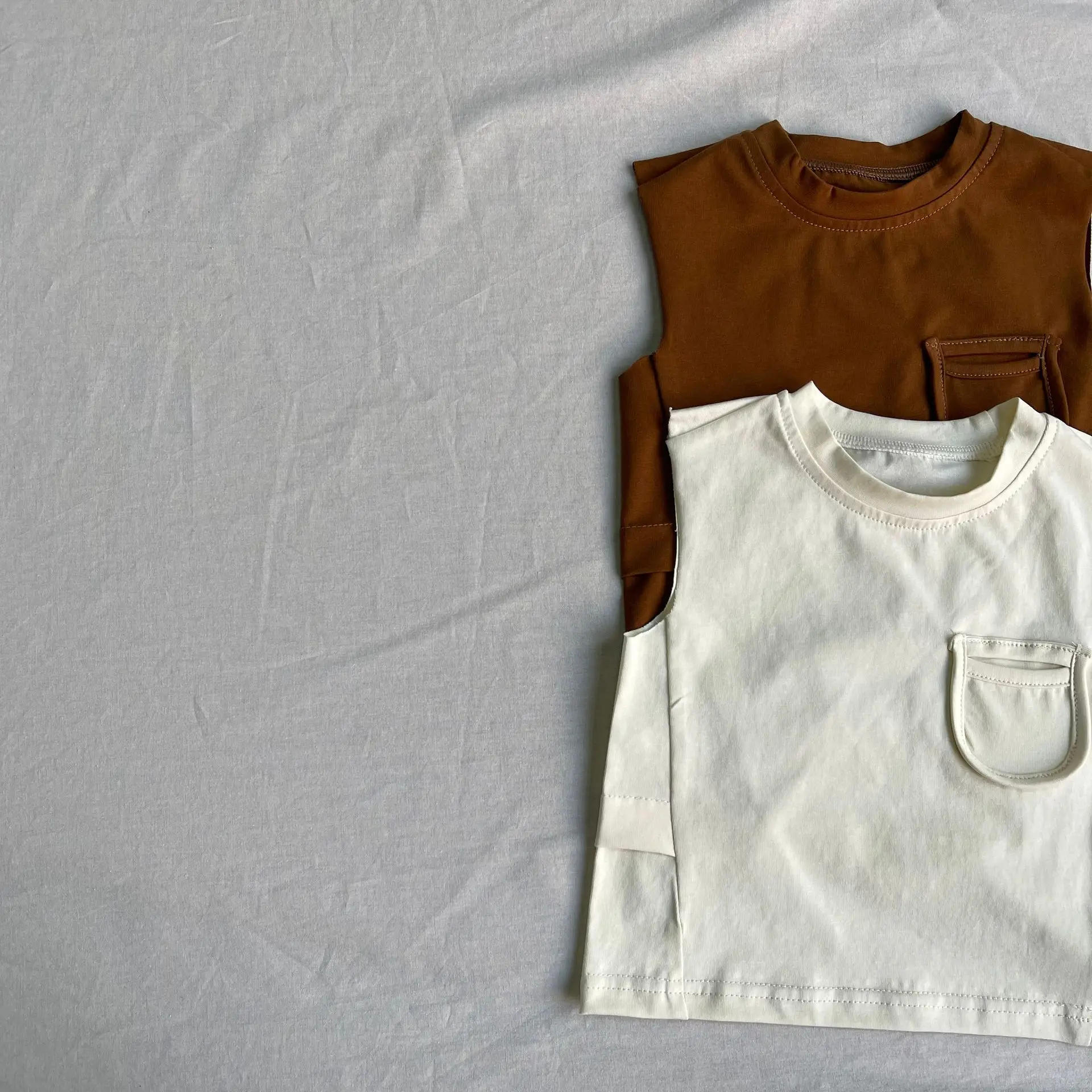 Description Picture 5 of itemSummer Men's and Women's New Thin Vest Top, Stylish Loose Fit, Children's Breathable and Refreshing Sleeveless T-shirt