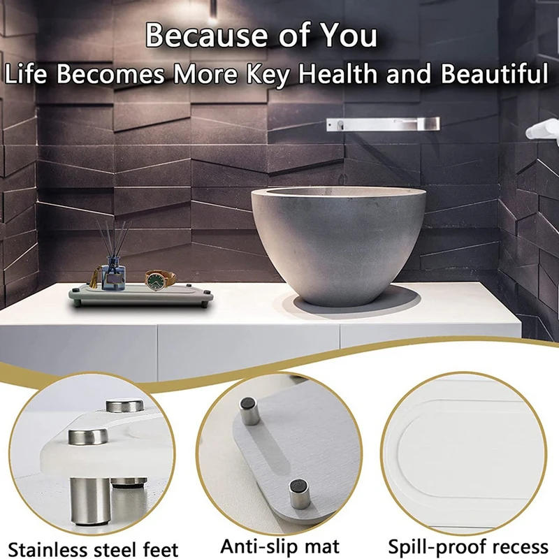 Description Picture 6 of itemInstant Dry Sink For Bathroom And Kitchen Soap Dishes, Kieselguhr Base Holder For Rapid Water Evaporation