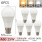 6pcs 15W B22
