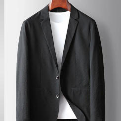 2085 Silver fox male high-grade striped suit suit formal suit Business casual groom wedding best man double slit