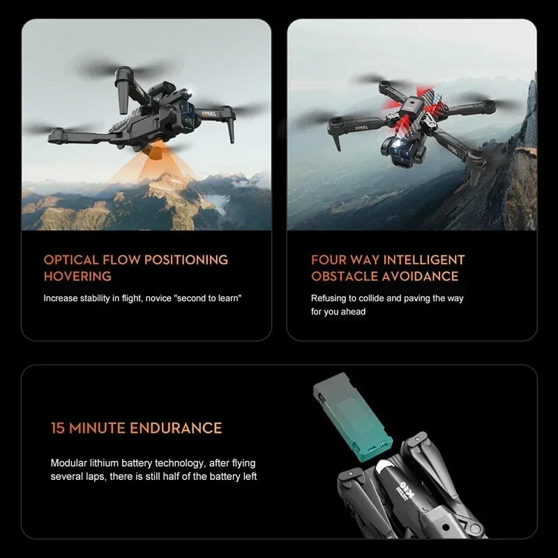 Description Picture 4 of itemXiaomi K10Max Drone 8K Professional Three Camera Brushless Motor Optical Flow Positioning Drone for Adult and Child Toys