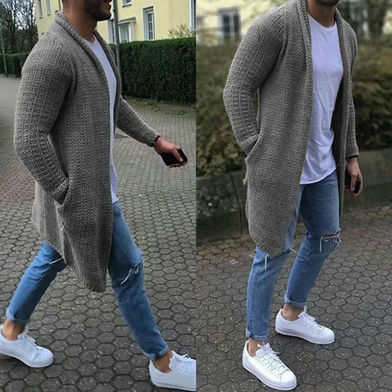Description Picture 3 of itemSweater Men Fashion Sweater Long Sleeve Cardigan Knit for Men