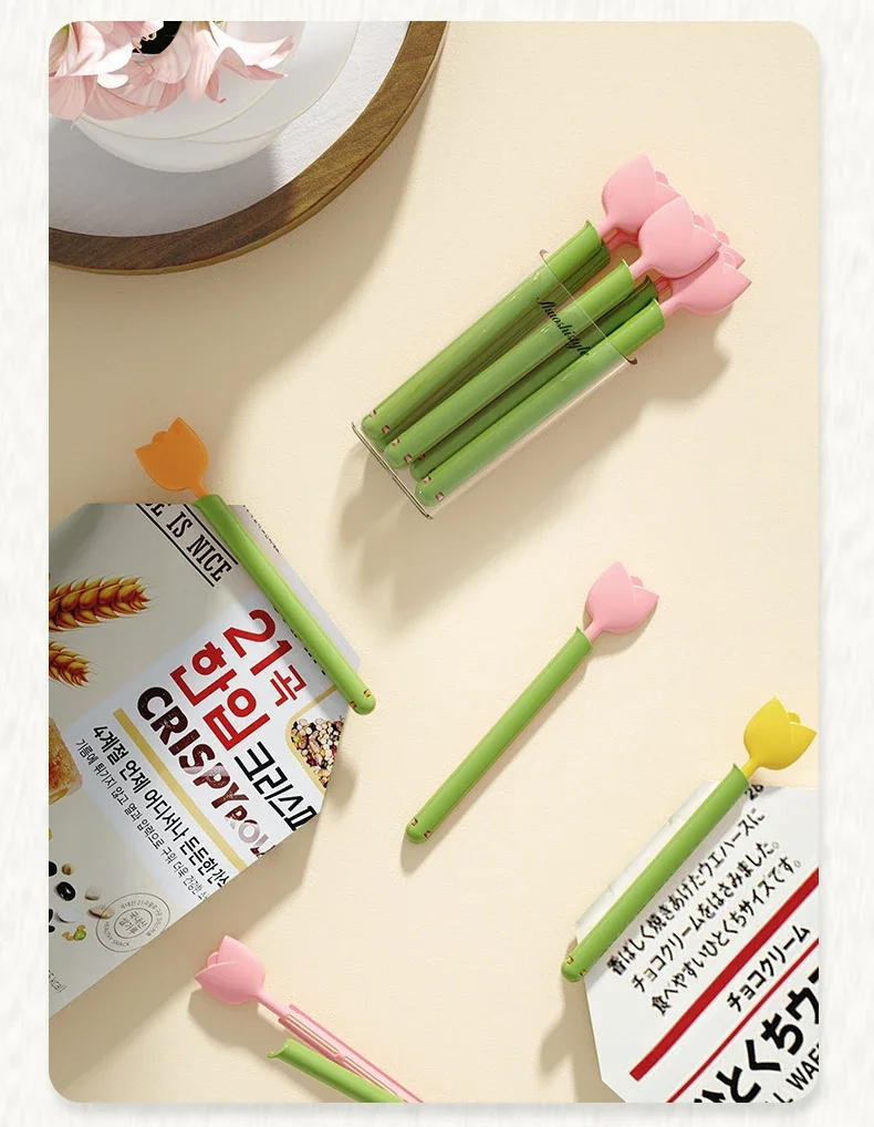 Description Picture 6 of itemFood Sealing Clip Household Food Bag Clip Tulip Shaped Tea Snacks Moisture-proof Dustproof Sealing Clips Bag Home Accessories