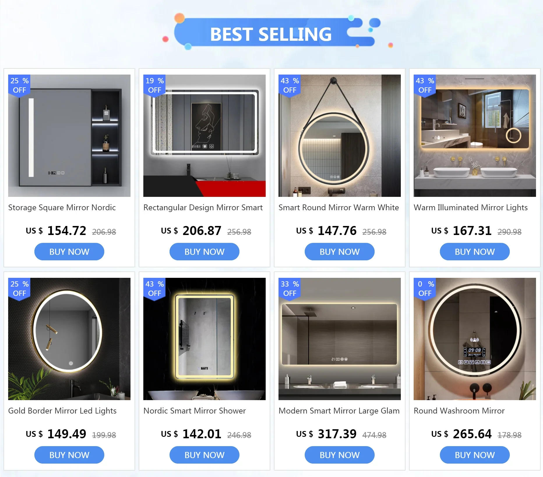 Description Picture 2 of itemSmart Oval Mirror Touch Switch Shaving Aesthetic Bathroom Mirror Illuminated Lights Espelho Para Banheiro Bathroom Accessories