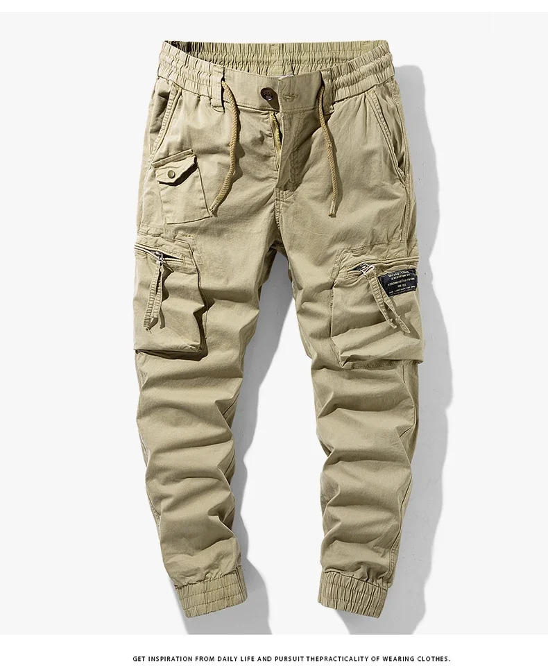 Description Picture 5 of itemMilitary Cargo Pants Men Overalls Casual Cotton Tactical Camouflage Pants Men Multi Pockets Army Straight Slacks Baggy Trousers