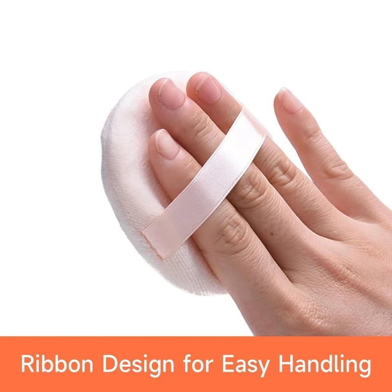 Description Picture 6 of item5/10Pcs Round Makeup Sponges Cosmetics Tools Soft Velvet Powder Puff Blender Sponges Facial Foundation Puffs Make Up Accessories