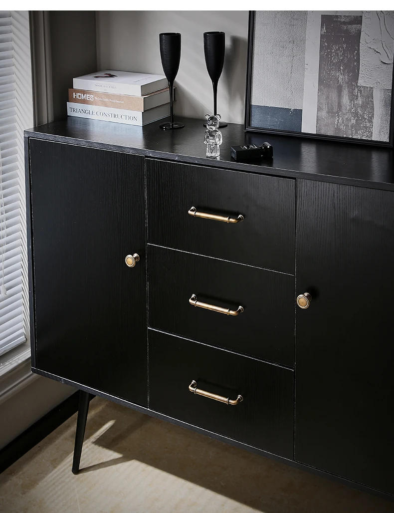 Description Picture 4 of itemTinyhob Bronze Minimalist Style Solid Brass Handles Bedroom Wardrobes Kitchen Cabinet Pulls T-bar Drawers Knobs Door Hardware