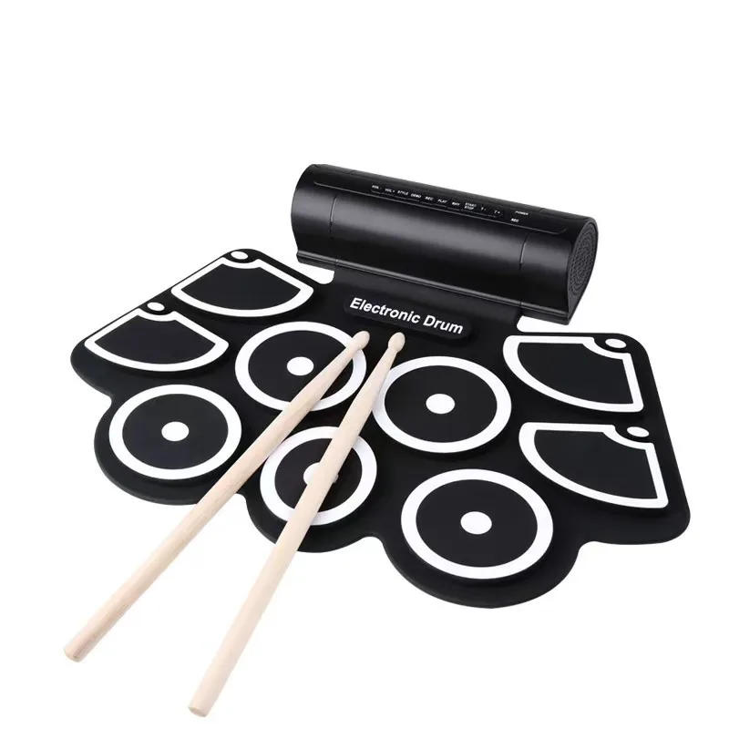 Description Picture 2 of itemInstruments Kids Drum Set DJ Music Roll Up Electronic Drum Kit Professional Battery musical electronic Drums