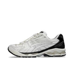 Asics Gel-Kayano 14 Round Toe Lace-Up Anti-Slip Wearable Low-Top Running Shoes Unisex White and Black