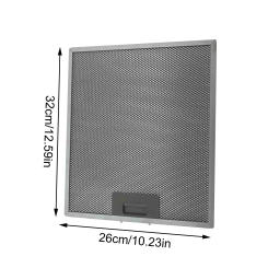 Cooker Hood Filters Metal Mesh Extractor Vent Filter 320x260mm Kitchens Hoods Oil Filter Range Hood Grease Anti Oil-Cotton Part