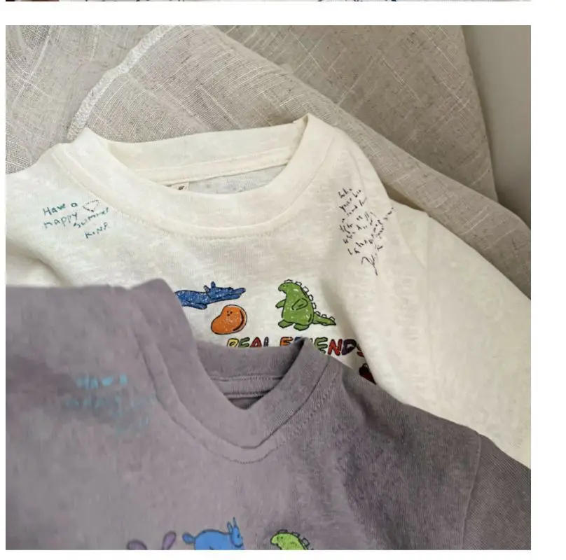Description Picture 6 of item2025 Cartoon Baby T-shirts Korea Style Children's Baby Short Sleeve Printing Tees For Boys Girls