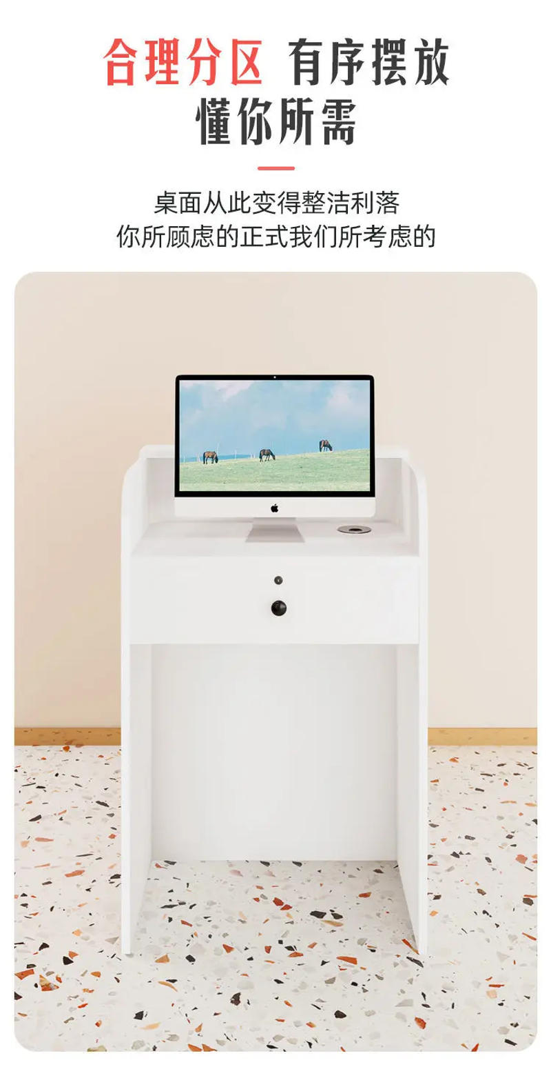 Description Picture 4 of itemNail shop small cashier counter women's clothing store net red barber shop mini reception desk balcao recepção empfangstheke