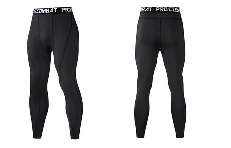 Description Picture 6 of itemNew Compression Pants Leggings Men Running Sport Quick Dry Pants Fitness Training Trousers Male Workout Clothing