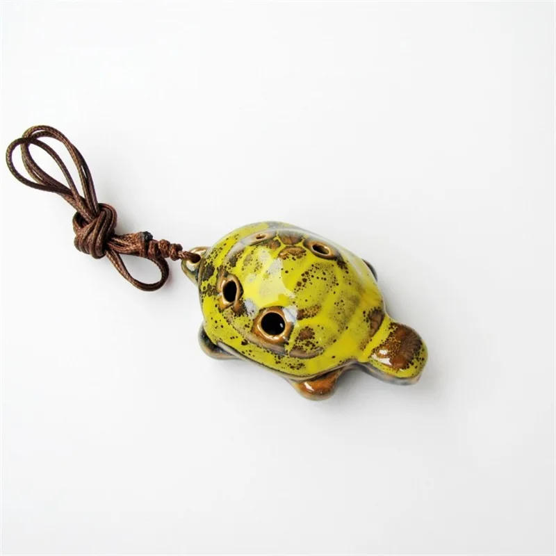 Description Picture 4 of item6 Hole Alto Ocarina Cartoon Tortoise Wind Orff Musical Instrument Flute Ceramic Flauta With Lanyard For Childen Student Beginner