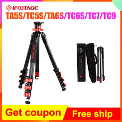 IFOOTAGE TA5S/TC5S/TA6S/TC6S/TC7/TC9 Professional Tripod Gazelle Series 3 Sections Carbon Fiber Camera Tripods for CANON DSLR