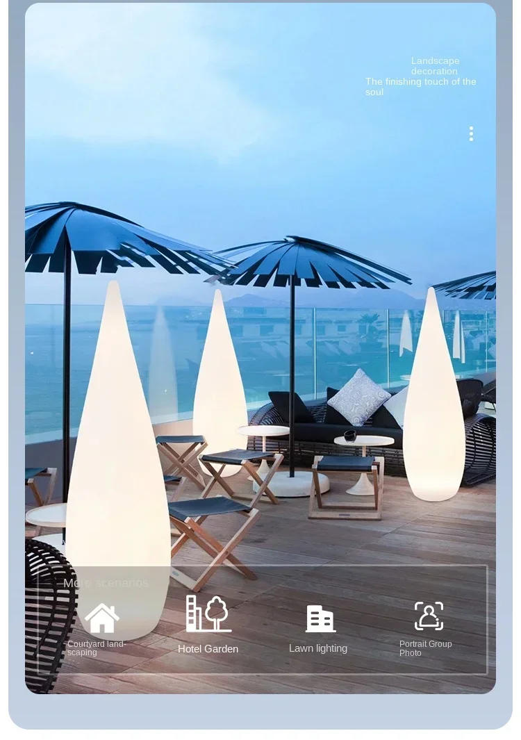 Description Picture 5 of itemOutdoor luminous water drop  floor solar garden  lawn camping atmosphere waterproof online celebrity.