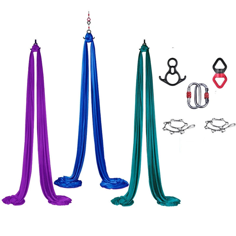 Description Picture 3 of item1.5x8M Aerial Yoga Swing Hammock Set Nylon Home Outdoor Fitness Yoga Equipment Hammock Acrobatic Dance for Gymnast Body Building