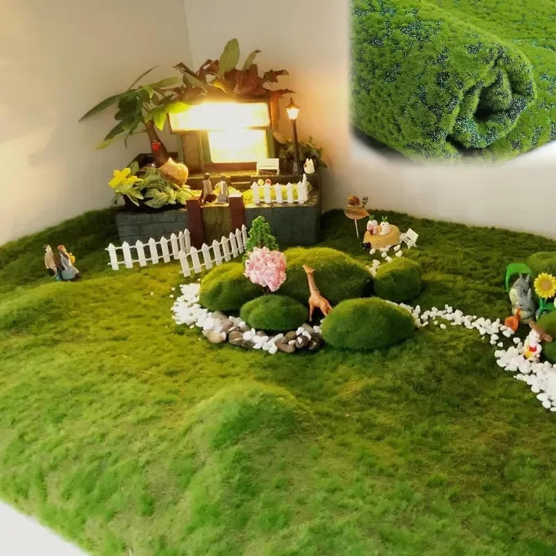 Description Picture 6 of itemArtificial Turf Moss Grassland Fake Grass Lawn Carpet Artificial Turf Outdoor Grass Mat Moss Carpet Outdoor Garden Decorations