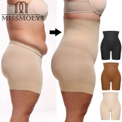 MISSMOLY Plus Size Womens Shapewear High Waisted Body Shaper Tummy Control Panties Obesity Slimming Waist Trainer Shaping Shorts