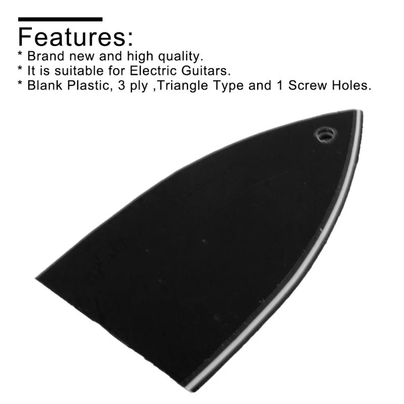 Description Picture 6 of itemTruss Rod Cover Triangle Type Pegs For Electric Guitar Trussrod Cover 1 Screw Hole Black 3 Ply Guitar pegs Replacement Accessory