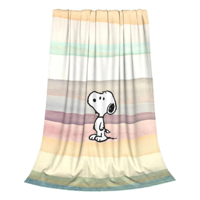 Description Picture 3 of itemCute Cartoon Snoopy Blanket Fleece All Season  Breathable Ultra-Soft Throw Blankets for Bedding Travel Bedspreads
