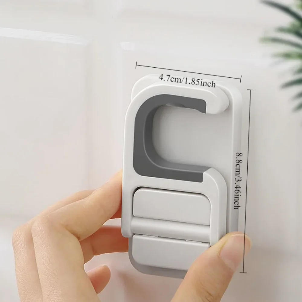 Description Picture 5 of itemSelf-Adhesive Broom Holder - Wall Mount Mop Clip Organizer Rack for Kitchen & Bathroom, Multi-Purpose Storage Hooks