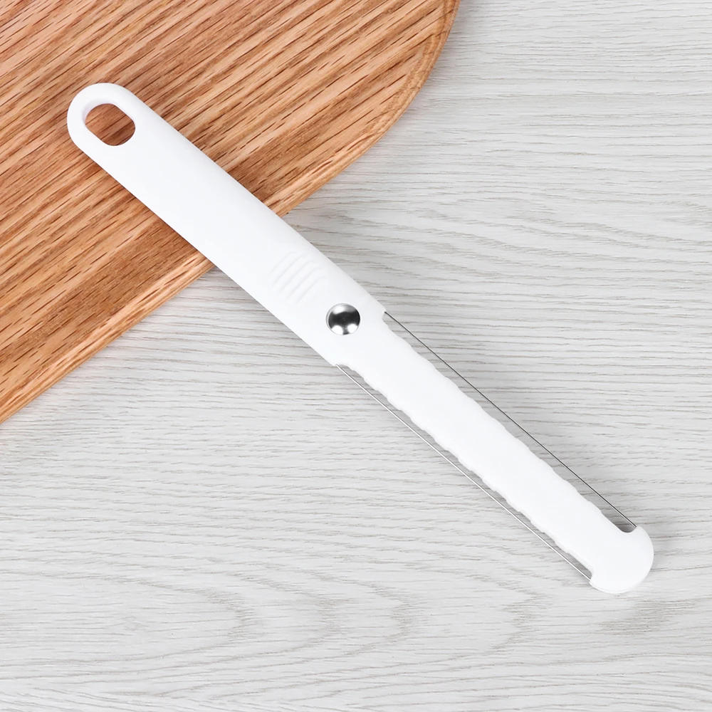 Description Picture 4 of item1PC Cheese Butter Slicer Peeler Cutter Tool Wire Thick Hard Soft Handle Plastic Cheese Knife Cooking Baking Tools
