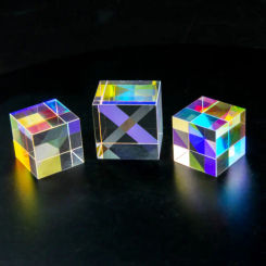 15mm 18mm 20mm 23mm 25mm Glass Cube Dichroic Prism X-Cube Prisms for Photographic Beam Splitting Decorate Gifts Rainbow Glass