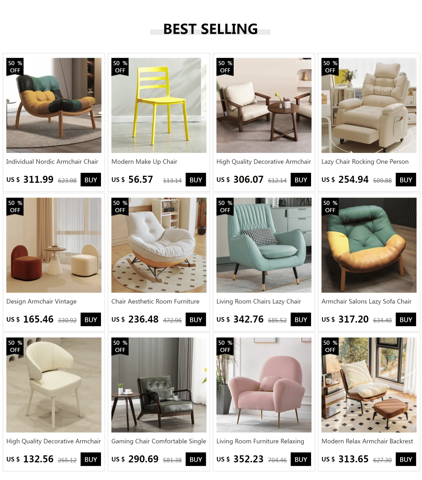 Description Picture 2 of itemLazy Sofa Chair Recliner Modern Armchairs Living Room Wheel Ground Design Armchair Sillon Individual Nordic Dresser Furniture
